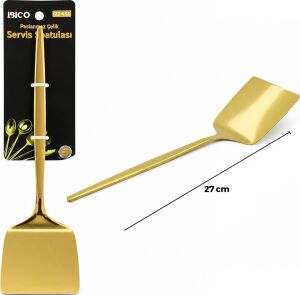 Metal Servis Spatulası - Gold Renk - 27 cm