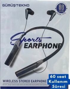 60 Saat Şarjlı Boyuna Takılan Kablosuz Bluetooth Kulaklık Sporcu Ios Android Uyumlu Bulututlu