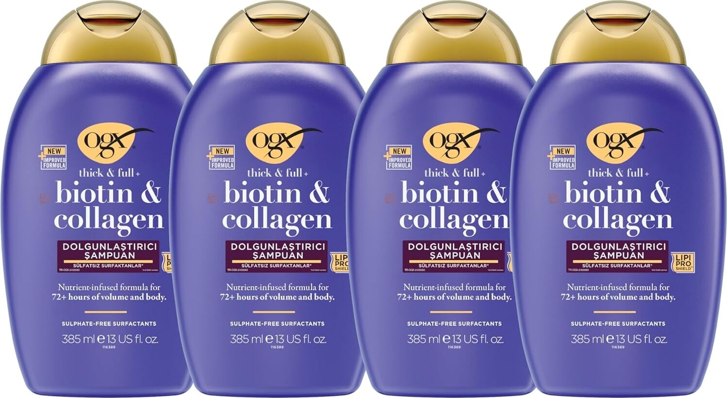 Dolgunlaştırıcı Biotin & Kolajen Şampuan (4 x 385 Ml)