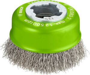 Professional Dalgalı Tencere Fırçası Clean (Inox, X-Lock Için, Paslanmaz, Ø 75 Mm, Tel Kalınlığı 0,3 Mm, Çap 125 mm Için)