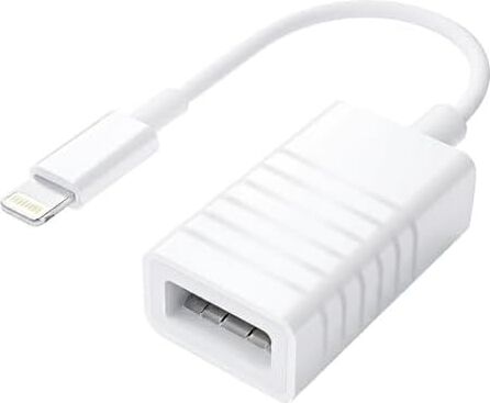 Lightning ile Uyumlu USB Adaptör (Flash Bellek-Mouse-Klavye Bağlamak Için) Beyaz JH-0514