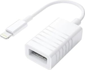 Lightning ile Uyumlu USB Adaptör (Flash Bellek-Mouse-Klavye Bağlamak Için) Beyaz JH-0514