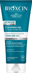 Acnium Sebum Dengeleyici Yüz Yıkama Jeli – Niasinamidli, Termal Sulu, Bitkisel Kompleksli, Akneye Eğilimli ve Yağlı Ciltler Için, 200 ml