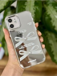 Iphone 12 ve 12 Pro ile Uyumlu Aynalı Fiyonk Darbe Önleyici Kamera Korumalı Silikon Kılıf