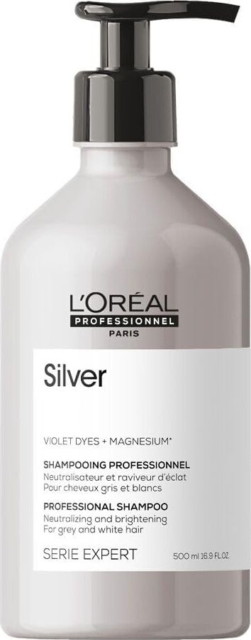 Professionnel Paris Serie Expert Silver Çok Açık Sarı, Gri ve Beyaz Saçlar Için Renk Dengeleyici Mavi Şampuan 500ML