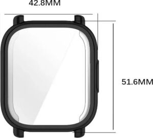Xıaomı Redmi Watch 5 Lite ile Uyumlu Tam Kapatan Çerceve Önü Kapalı Tasarım Silikon Kılıf Çerçeve Darbe ve Çiziklere Karşı Koruma Şeffaf