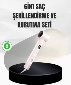 6 Başlıklı Hızlı Kurutma ve Bukle Şekillendirme Seti