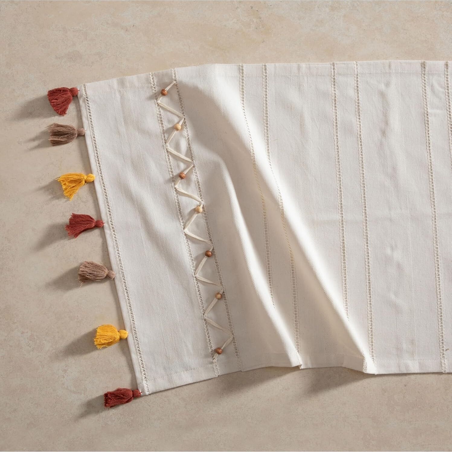 Boncuk Ponponlu Runner 50X130 cm