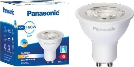 LED GU10, Sıcak Beyaz Işık 6W 420LM 3000K