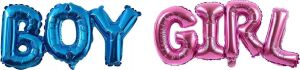 Cinsiyet Partisi Boy Girl Folyo Balon Set