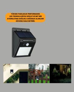 Bahçe ve Dış Mekanlar Için Güneş Enerjili 20 LED Hareket Sensörlü Lamba Yeni Nesil