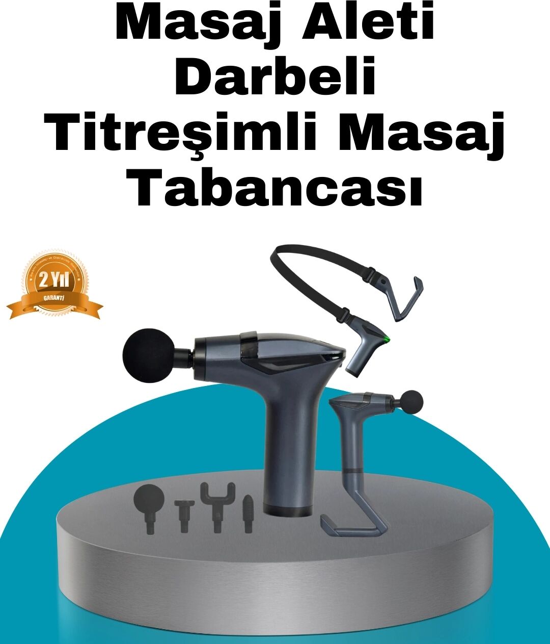 Taşınabilir 3in1 Masaj Aleti Şarjlı Titreşimli Esneme Bantlı