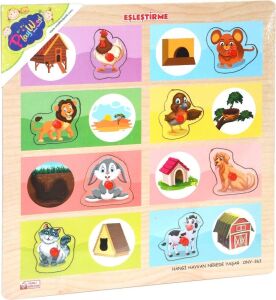 ONY-363-364 Ahşap Tutmalı Eşleştirme Hangi Hayvan Nerede Yaşar -Onyıl