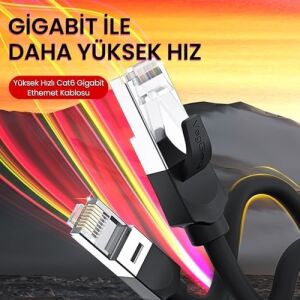Cat6 1000MBPS Gigabit Ftp Ethernet Ağ Kablosu 10 Metre