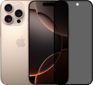 Tam Kaplayan Hayalet Parmak Izi Bırakmayan Safir Ekran Koruyucu Cam, iPhone 16 Pro Max Ile Uyumlu
