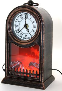 LED Işıklı Saatli Şömine - Model 1