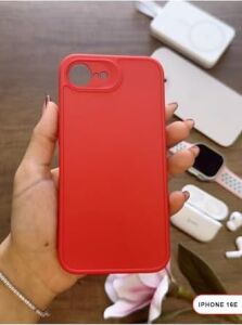 Kamera Korumalı Darbeye Dayanıklı Renk Atmayan Keep Silikon Kılıf Kırmızı iPhone 16E ile Uyumlu