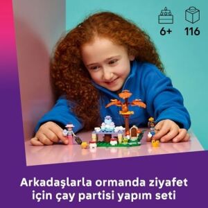 Orman Çay Partisi 42690-6 Yaş ve Üzeri Kız ve Erkek Çocuklar Için Mini Bebek ve Oyuncak Hayvanlar Içeren Yaratıcı Oyuncak Yapım Seti, Çocuklar Için Hediye Fikri (116 Parça)