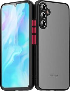 Ehr.  Galaxy A15 Uyumlu Kamera Korumalı Arkası Mat Lüx Silikon Kılıf (Siyah,  Galaxy A15)