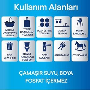 Lysol Pratik Yüzey Temizleyici Antibakteriyel Islak Mendil Turunç Bahçesi (1 x 72 Adet)
