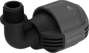 Sprinkler Sistemi L Parça Dış Dişli: Boru Ucuna Bağlantı Için Bağlantı Parçası, 25 mm x 1/2 Inç, Quick&easy Bağlantı Teknolojisi, Kendinden Contalı Dişli Bağlantı (2780-20)