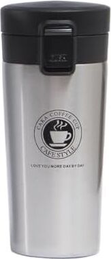 Togg T10X Araç Bardaklığına Uyan 304 L Çelik Gri 500 ml Kahve El Termos Mug