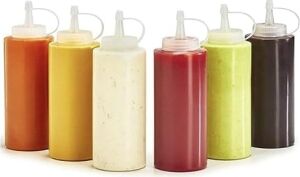 -Şeffaf Kapaklı Sızdırmaz Yağlık Sosluk Şişesi Plastik Yağdanlık 400 Ml. AP-9028