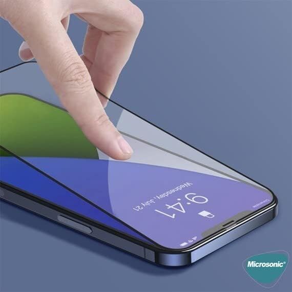 Ekran Koruyucu Apple iPhone 15 Plus Için Tam Kaplayan Temperli Cam Ekran Koruyucu Siyah