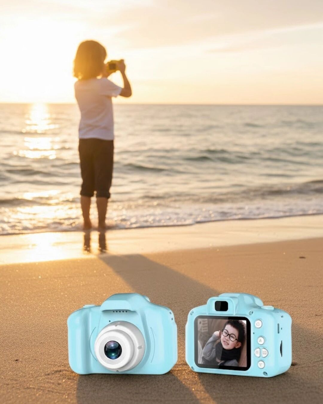 Mavi Hd Taşınabilir Mini Dijital Kamera Video ve Fotoğraf Kayıt Özellikli