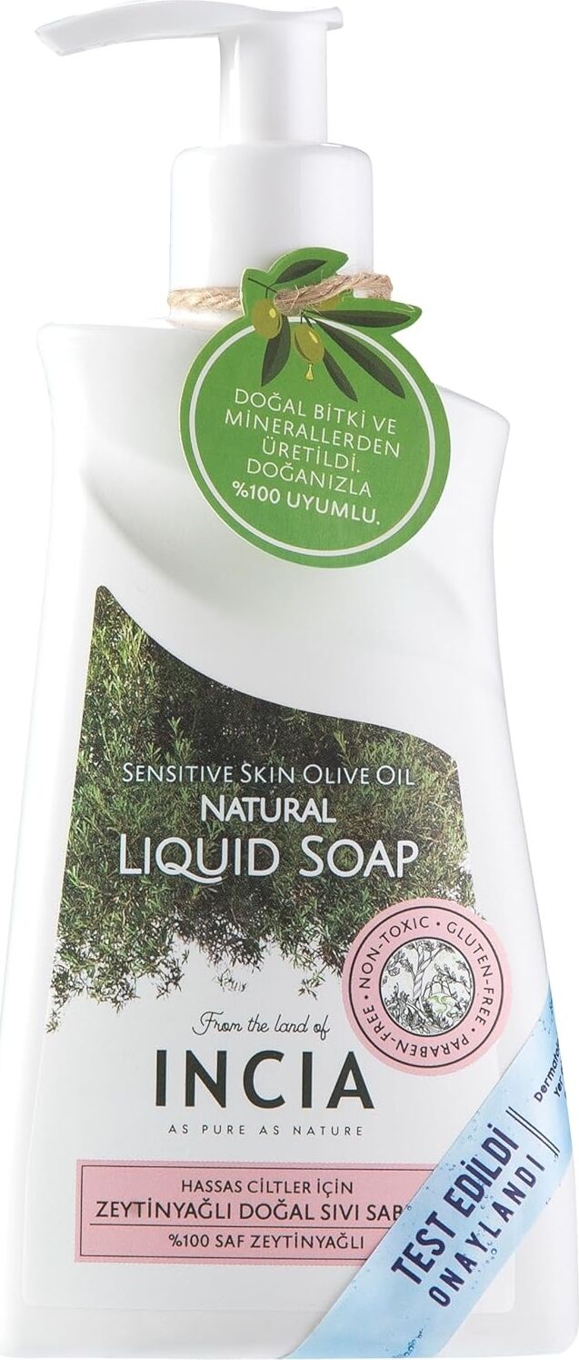 %100 Doğal Sıvı Kastil Sabunu Hassas Ciltler Için Zeytinyağlı 10 Bitkisel Değerli Yağ Vegan 250 ml