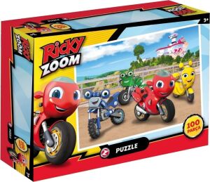 Ricky Zoom  100 Parça 34X24CM Çocuk Puzzle Yapboz Serisi