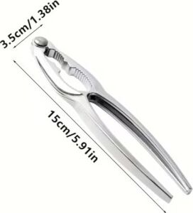 Paslanmaz Çelik Metal Ceviz Kıracağı – Ergonomik Saplı Dayanıklı Fındık ve Badem Kırma Aparatı (15 Cm)