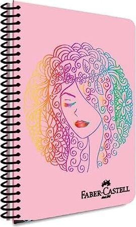 Yüz Desenli Spiralli Defter, A4, 100 Yaprak, 70G Kağıt, Çizgili, Dayanıklı Kapak, Kolay Açılan Spiral Cilt, Asorti Renkler
