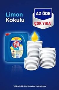 Limon Kokulu Sıvı Bulaşık Deterjanı 1 x 4 Kg, Limon 4kg