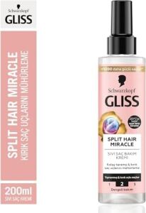 Split Hair Miracle Kırık Uçları Mühürleyen Sıvı Saç Bakım Kremi - Iyonik Kompleks ve Üzüm Çekirdeği Yağı ile 200 ml