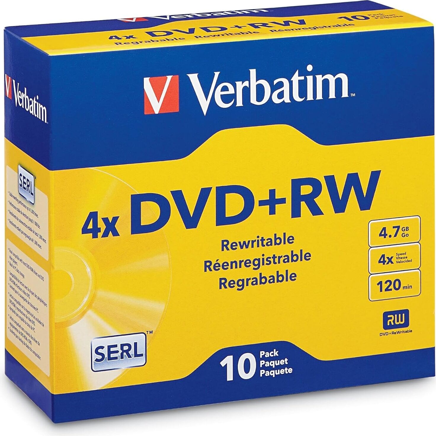 Markalı Yüzeyli Dvd+Rw 4,7 GB 4x - 10 Pk Mücevher Kutusu - 94839