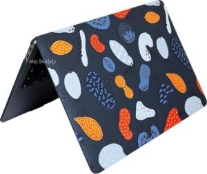 MacBook Air 13.6 Inç Meyve Desenli Kılıf A2681 A3113 A3240 A3449 M2 M3 M4 M5 Uyumlu Parlak Sert Kapak Hard Case Siyah