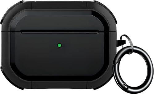 Airpods Pro 3 ile Uyumlu Armor Serisi Darbelere Karşı Ultra Güçlü Koruma Fiber Karbon Arka Tasarım Kılıf (Siyah, Airpods Pro 3 2025)