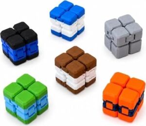 Sonsuz Küp Fidget Oyuncağı, Stres Azaltıcı, Abs Plastik, Kompakt ve Taşınabilir, Karışık Renk, 1 Adet