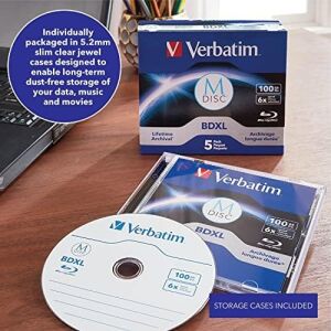 Verbatim 98913 M-Dısc Bd-R Xl 100GB/1-4X, Jewelcase (5 Disk), Mavi