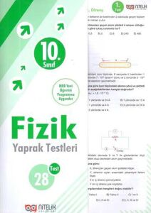 Nitelik - 10. Sınıf Fizik Yaprak Testleri