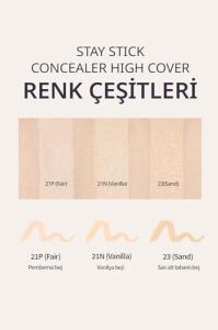 Yüksek Kapatıcı ve Uzun Süre Kalıcı Stick Concealer Stick Concealer Cover 23(Sand)