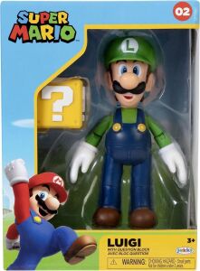 Jakks Pacific Nintendo Super Mario Figür Luigi Koleksiyon Kutusunda, 10 cm
