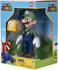 Jakks Pacific Nintendo Super Mario Figür Luigi Koleksiyon Kutusunda, 10 cm