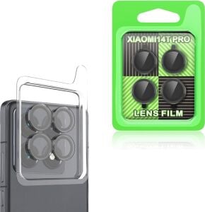 Xiaomi ile Uyumlu 14T Pro Cl-07 Kamera Lens Koruyucu Siyah
