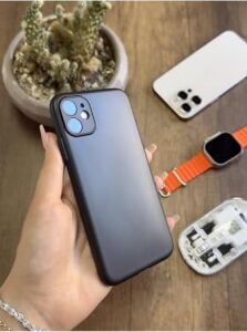 Süper Ince Mat Ultra Thin Silikon Kılıf Siyah iPhone 11 ile Uyumlu