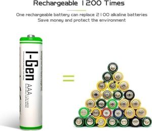 I-Gen B164 4 Adet Aaa 900 Mah Şarj Edilebilir Ince Kalem Pil 1.2V Ni-Mh Şarjlı Pil