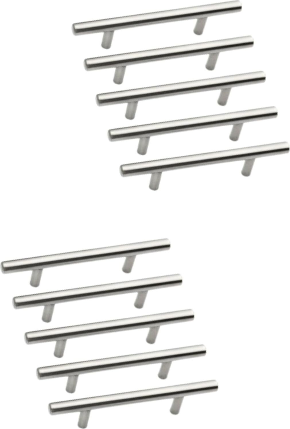 Paslanmaz Metal Kulp, Inox Dolap Çekmece Mobilya Kulbu, Tv Ünitesi Yatak Odası Vestiyer Mutfak Için (224 Mm, Adet, 10)