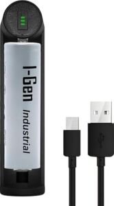 I-Gen Batteries G104 3200MAH Şarj Edilebilir Pil + Tekli Şarj Cihazı Seti (18X65MM - 3.7 - Düz Kafa)