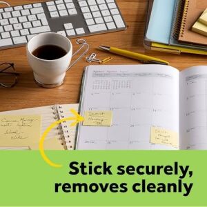 3 M Post-It Greener Notes, 3 x 3, Canary Yellow, 24 Pads/cabinet Paket Sarı 100 Yaprak Pouch Kendinden Yapışkanlı